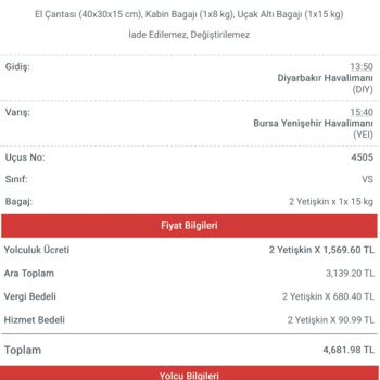 Yanlış Tarihli Bilet Değişikliği Sonrası Aşırı Ücret Şikayeti