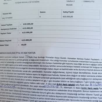 Saç Dökülmesi İçin Söz Verilen Tedavinin Uygulanmaması Ve Kampanya Nedeniyle İade Reddi