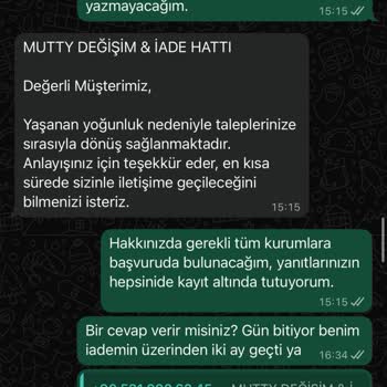 Mutty Firmasından 2.000 TL İade Ödemesinin Üç Ayda Gecikmesi