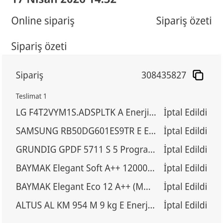 Sebepsiz İptal Edilen Beyaz Eşyalar İçin Hemen Çözüm Talebi