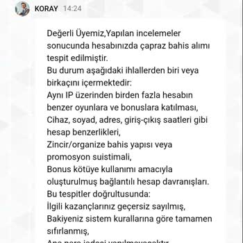 Bakiyemin Haksız Sıfırlanması Ve Çekim Talebimin Reddedilmesi