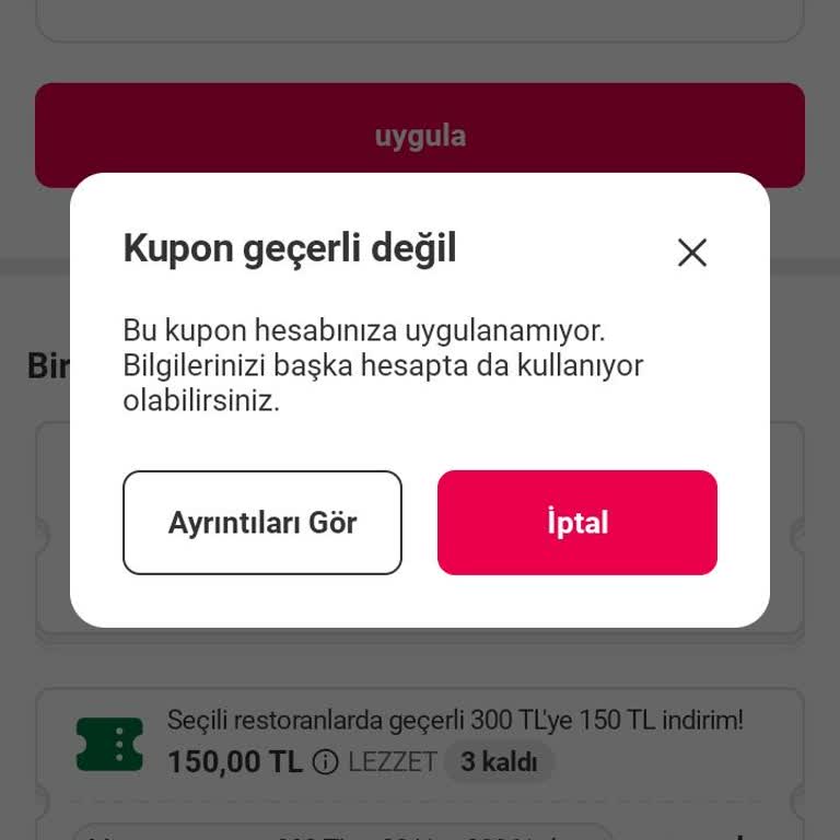 Kupon Kullanımında Hata: Yanlış Hesap Kısıtlaması Ve Canlı Destek Yok