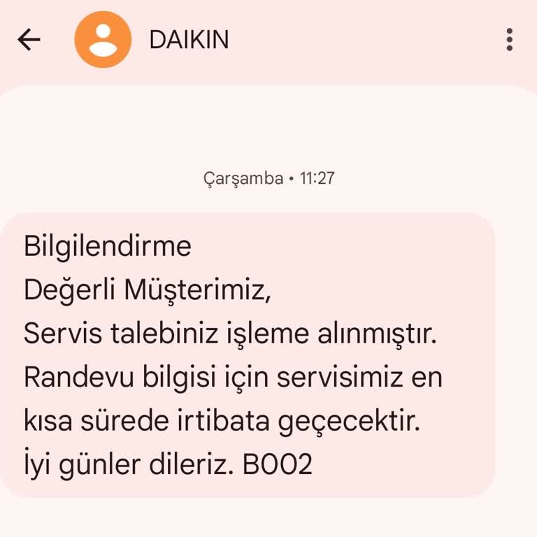 Daikin Kombi Servisi 1500 TL Ücret İstedi, Garanti Kapsamı Göz Ardı Edildi Ve İade Talep Ediliyor