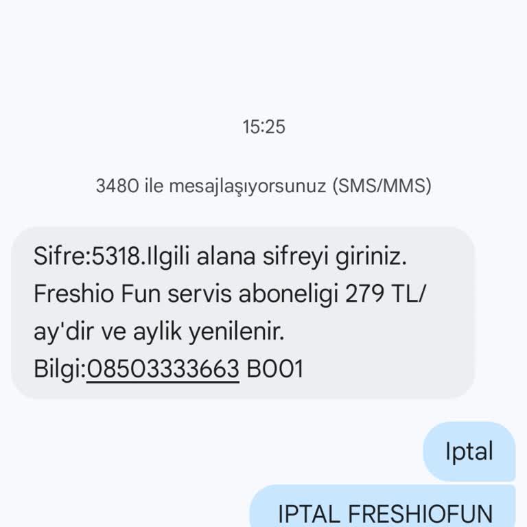 İzin Alınmadan Başlatılan Freshiofun Aboneliği Ve 279 TL Kesinti