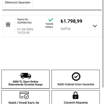 Siparişim 19 Gün Boyunca Tedarik Ediliyor Durumunda