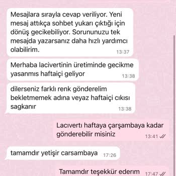 Siparişim 19 Gün Boyunca Tedarik Ediliyor Durumunda