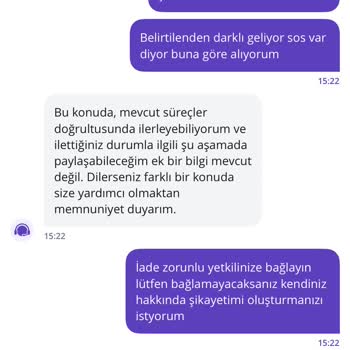 Sos Eksikliği Ve İade Reddi Şikayeti