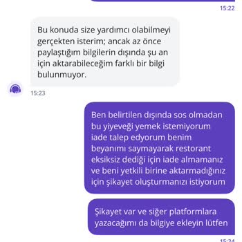 Sos Eksikliği Ve İade Reddi Şikayeti