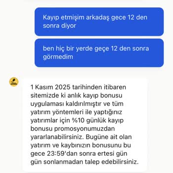 Kayıp Bonusunun Gece 12 Sonrası Verilmesi Şartı Açıklanmadı