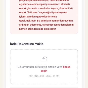 Kredi Kartı Kabul Edilmediği İçin Sipariş İptali Ve İade Sorunu