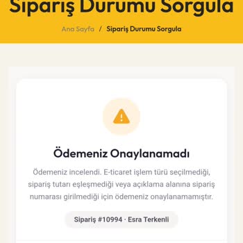 Kredi Kartı Kabul Edilmediği İçin Sipariş İptali Ve İade Sorunu
