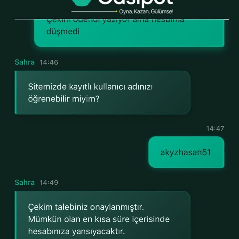 Casipot Çekim İşlemi Ödenmedi Ve Uzun Süre Bekletildi