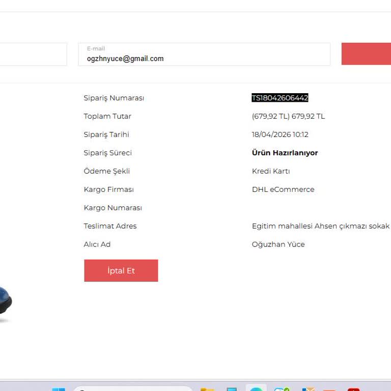 Slazenger 24 Saat Kargo Vaadi Yerine Getirilmedi Ve Müşteri Hizmetlerinden Yanıt Alınamadı