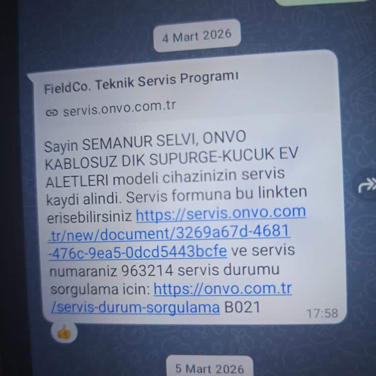Onvo Elektrikli Süpürgenin Motor Sorunu İçin Uzun Süreli Servis Bekleyişi Ve Değişim Talebi