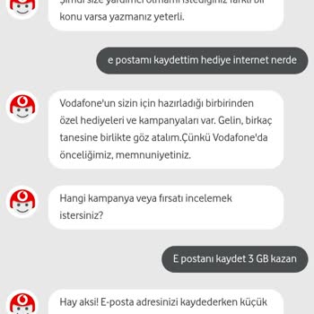 Vodafone Yanımda Kampanyasından 3 GB İnternet Alınmadı, Reklam İzni Açıldı
