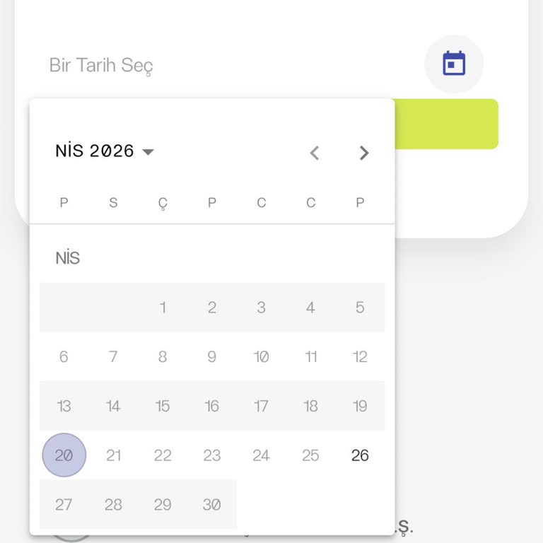 Randevu Takviminde Sadece Pazar Günleri Açık Olması Ve Destek Eksikliği
