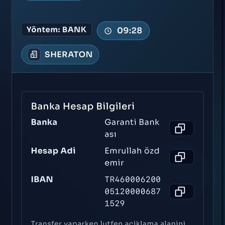 Sheratonking’de 1000 TL Yatırımı Hesaba Yansımıyor