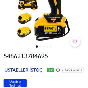 Stax 58V Vidalamanın Yerine Deko 24V Gönderilmesi Ve Fiyat Manipülasyonu