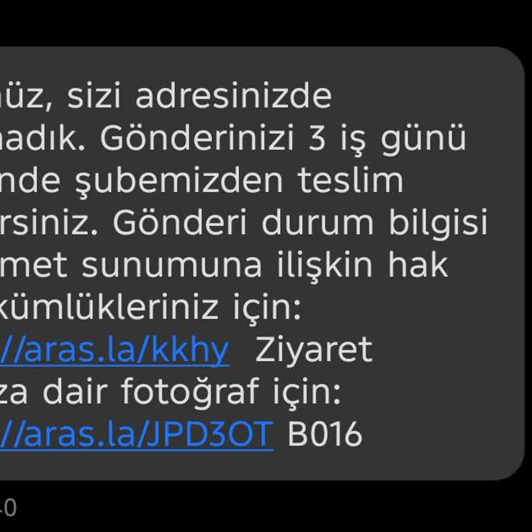 Aras Kargo Yanıltıcı Teslimat Bildirimi Ve Not Bırakmadığı İddiası