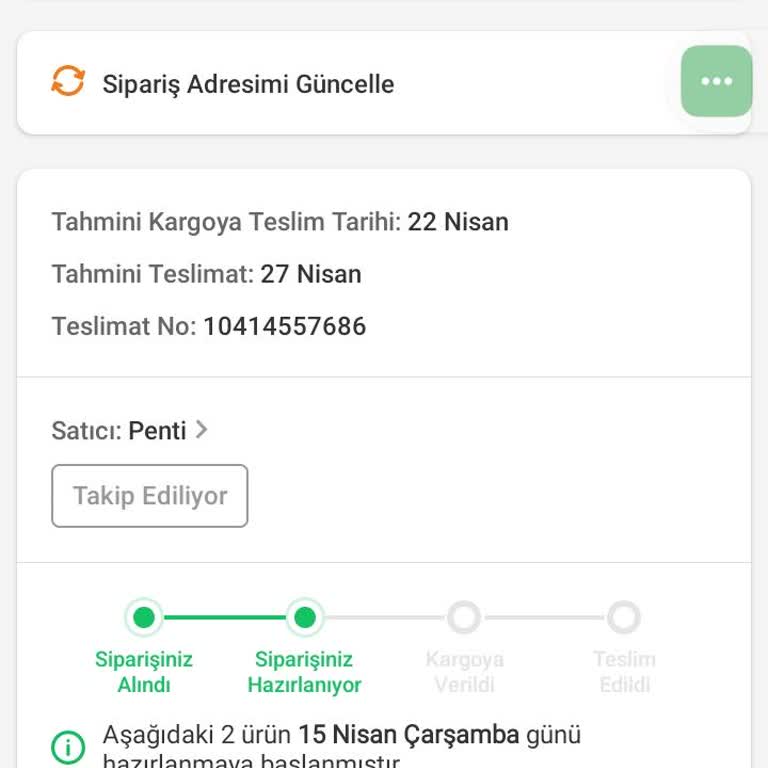 Sipariş Hazırlanıyor Aşamasında Uzun Bekleme Ve Çözüm Merkezine Erişememe