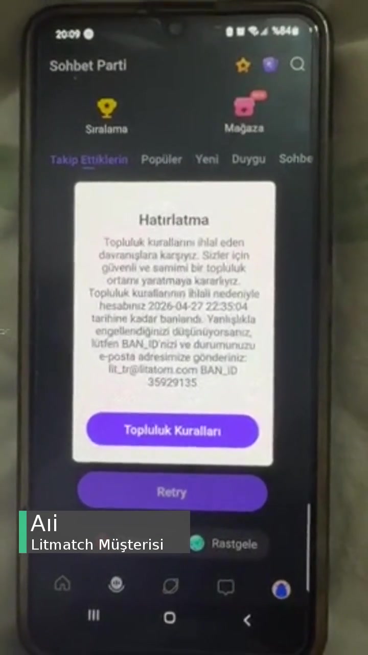 Litmatch Benim Id Yazıyor Orada Videoda Ban Kalksın Lütfen videonun kapak resmi
