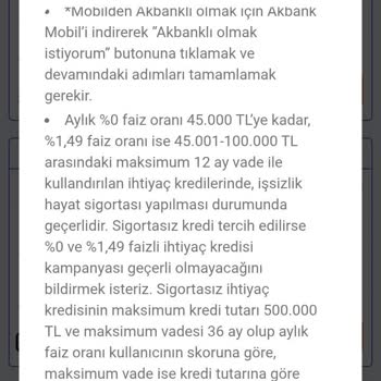 Akbank’tan Yeni Müşteri 1,49% Kredisi Reddi Ve Açıklama Talebi