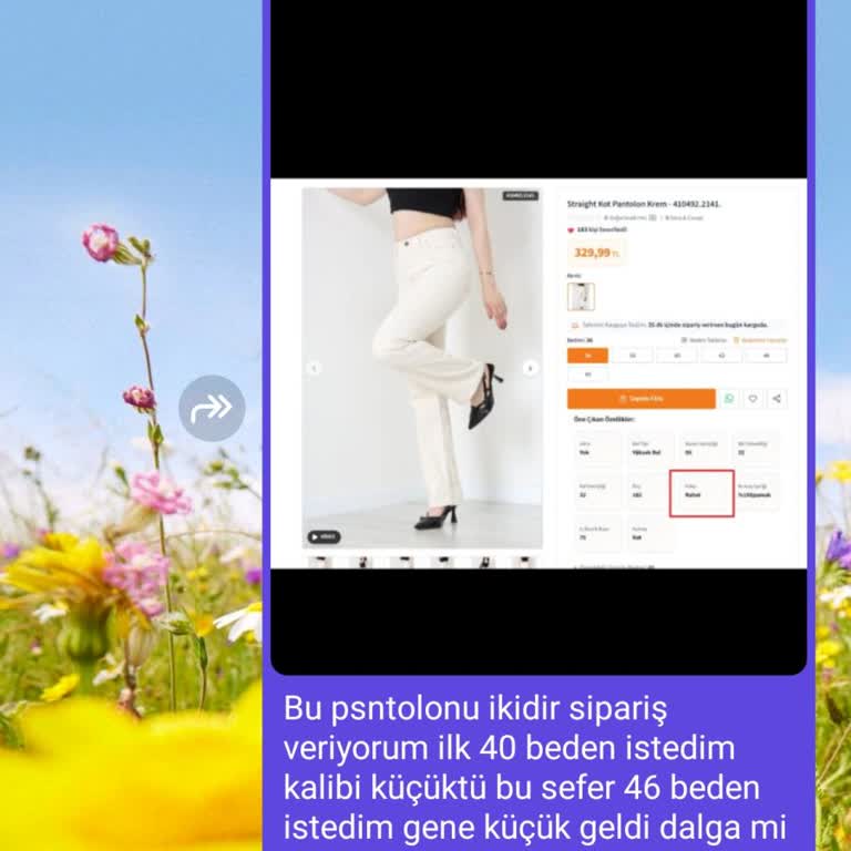 Rahat Kalıp İddiasına Rağmen Dar Gelen Pantolon İçin Kargo Ücreti İadesi Talebi