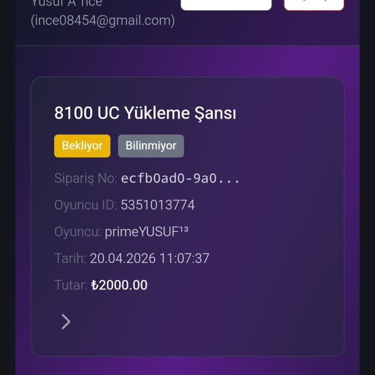 Pinly Üzerinden PUBG UC Alımında Vaat Edilen 8100 UC Yerine Sadece 60 UC Geldi