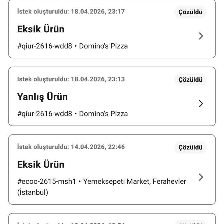Donmuş Simit, Çürük Avokado Ve Eksik Pizza Sosu; Otomatik Çözüm Bildirimi Sorunu