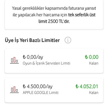 4.500 TL Pay Hazır Limitim Sıfır Görünüyor Ve Kullanılamıyor