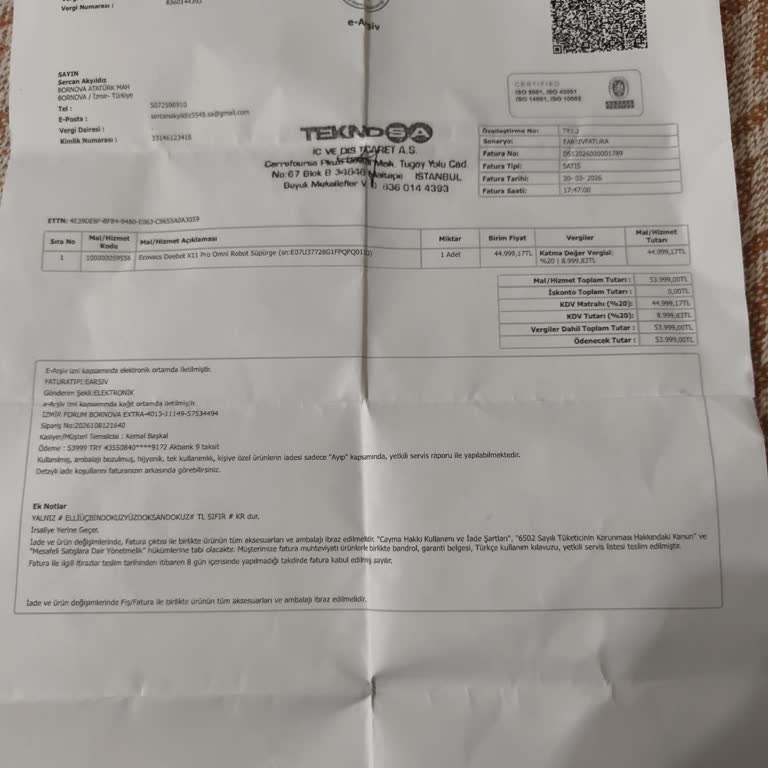 Ecovacs T11 Pro Robot Süpürge Çalışmıyor Ve Serviste Uzun Süre Bekliyor