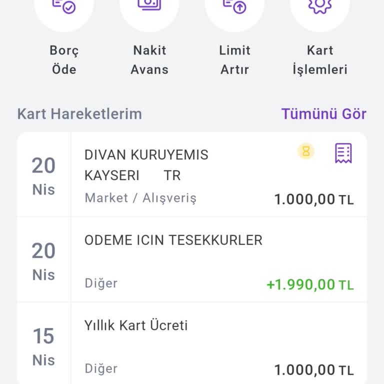 Tom Bank Kart Aidatının 1000 TL Kesilmesi Ve Geri Ödeme Talebi