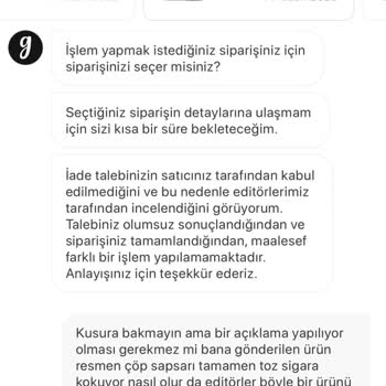 Dyson Hava Filtresi Kirli Ve Sigara Kokulu Gelen Ürün İadesi Reddedildi