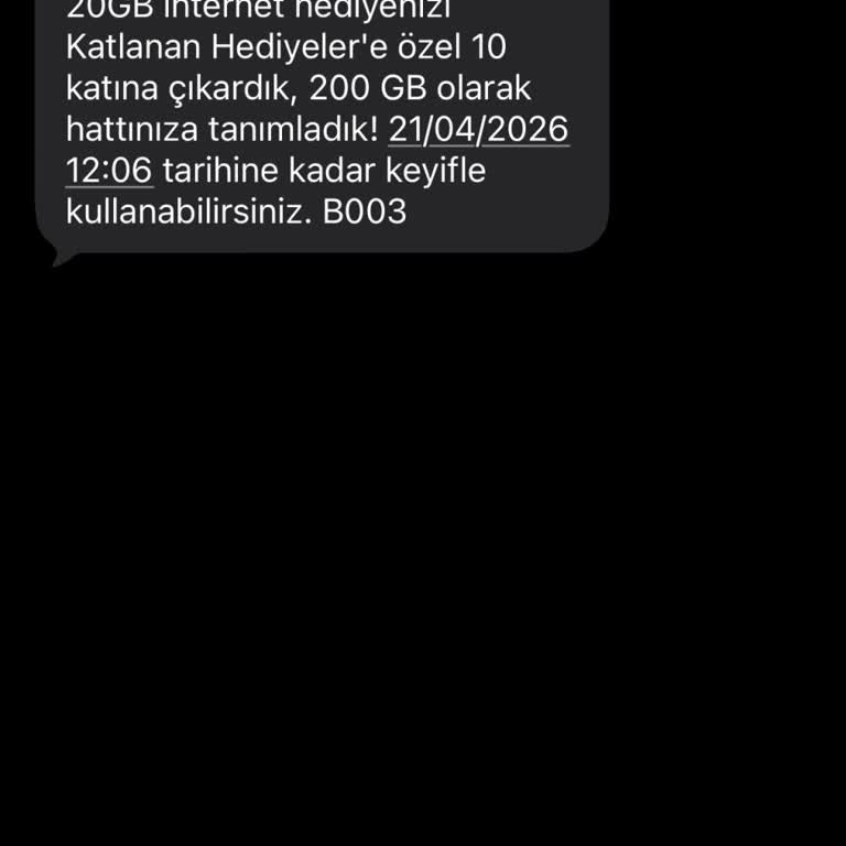 200 GB İnternet Hakkının Günlük Dağıtımına Karşı Esnek Kullanım Talebi