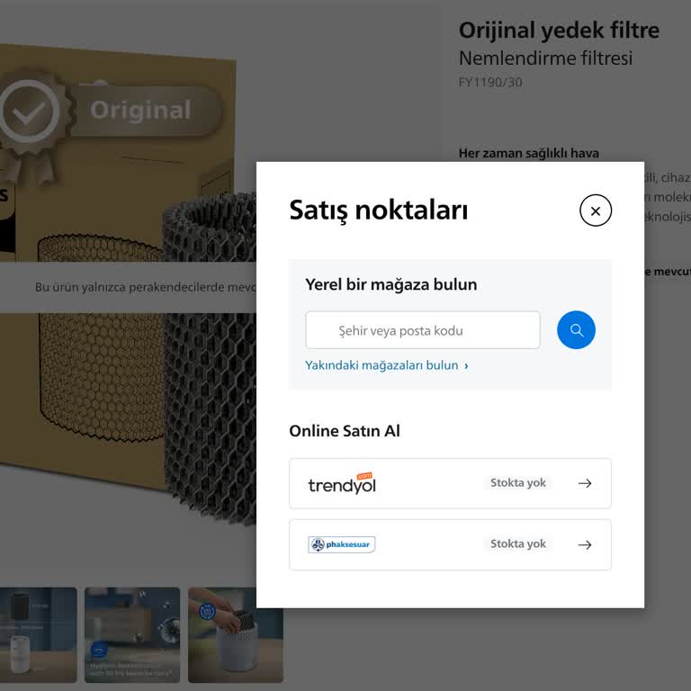 Philips Hu2510/10 Nemlendiricide Yedek Filtre Bulunamaması Ve Çözüm Talebi