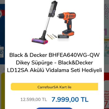 Stok Sorunu Ve Yanıltıcı Reklam Nedeniyle Black & Decker Dikey Süpürge Sepete Eklenemiyor