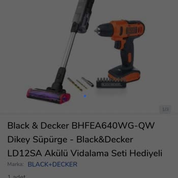 Stok Sorunu Ve Yanıltıcı Reklam Nedeniyle Black & Decker Dikey Süpürge Sepete Eklenemiyor