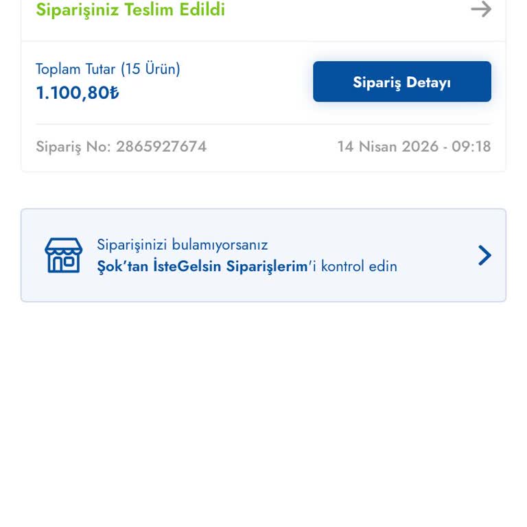 Şok Online Market'te Teslim Edilmeyen Bebek Maması Ve Muz İçin İade Reddedildi