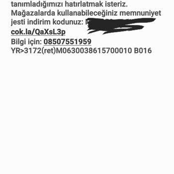 Yves Rocher 100 TL Çekinin Kullanılamaması Ve Müşteri Hizmetlerinden Cevap Gelmemesi