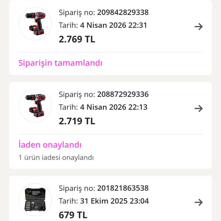 N11 Aynı Siparişte Bir Ürüne İade Onayı Verip Diğerine Red Verdi