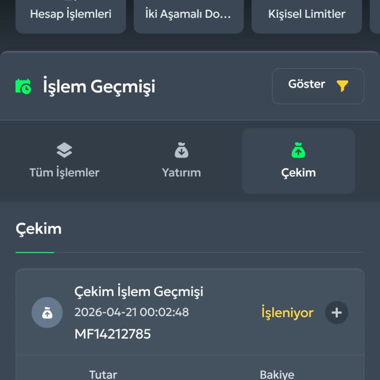 Tarafbet 5.000 TL Papara Çekim Talebimin Onay Beklemesi