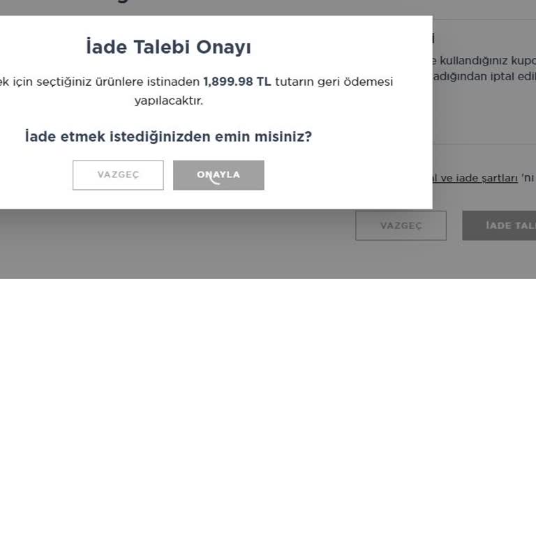 İade Onay Aşamasında Sistem Hatası Ve Çözüm Talebi