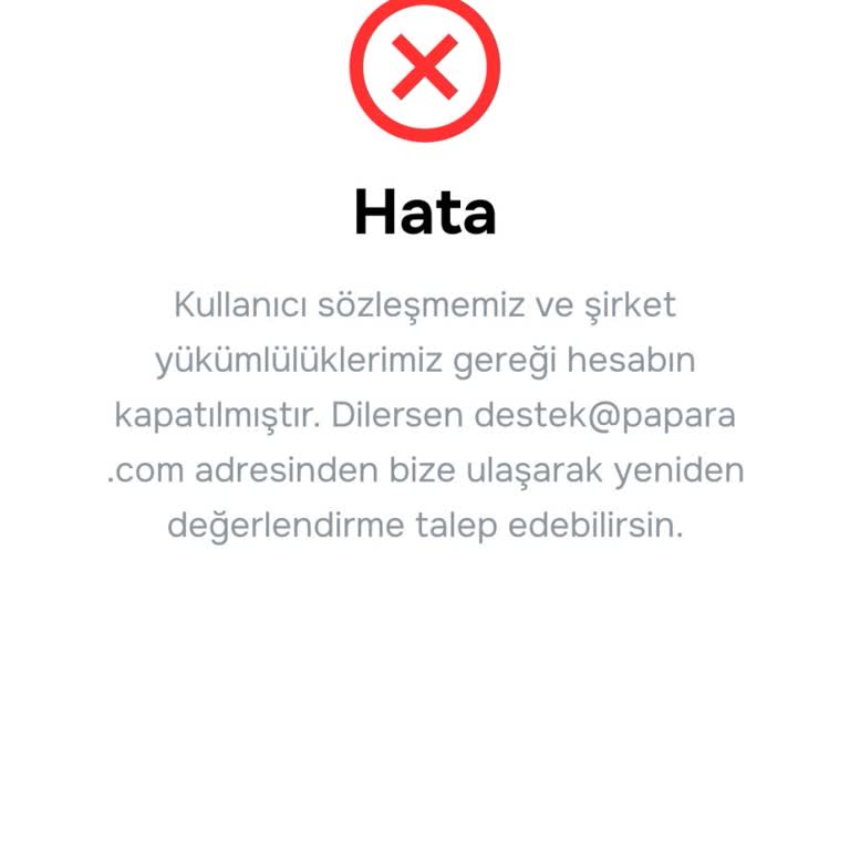 Papara Hesabım Açıklama Olmadan Kapatıldı Ve 1.750 TL İadesi Sağlanmadı