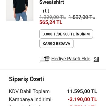 Uygulama Üzerinde Fiyat Artışı Ve Geçersiz İndirim Kodu