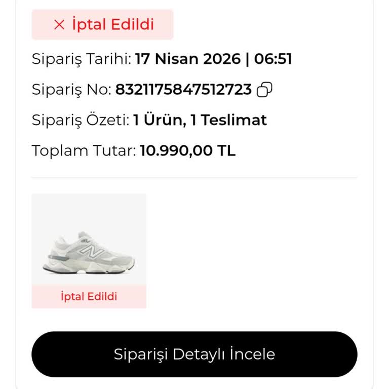 İptal Edilen Siparişin Ücret İadesi 48 Saatte Yapılmadı
