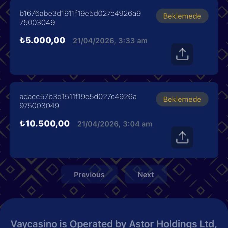 Vaycasino'da 10.500 TL Çekimim Gecikiyor