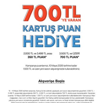 Mavi Mağazada 700 TL Kartuş Puanı Yüklenmedi Ve Çalışanlar Yanlış Bilgi Verdi