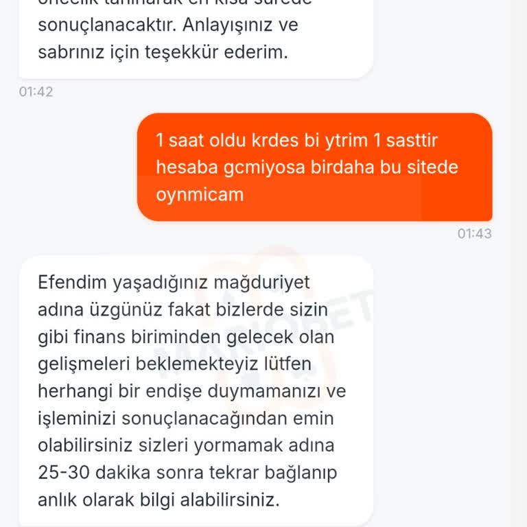 2000 TL Yatırımım Hesaba Yansımadı Ve Destek Oyalıyor