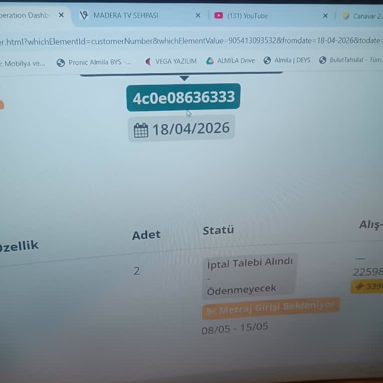 İptal Edilen Standart Ürün İçin %15 Kesinti Haksız Ve Tam İade Talebi