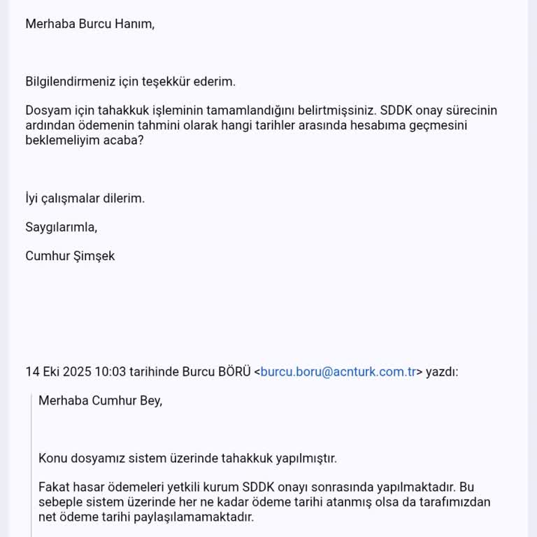 Kasko Hasar Ödemesi Bir Yıldır Gecikiyor, Müşteri Hizmetleri Cevapsız